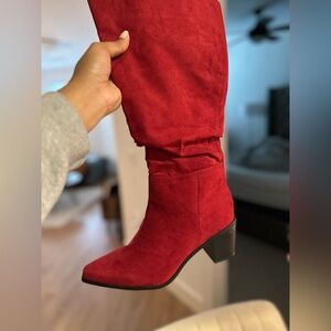 NY&Company Red Scrunched Boots